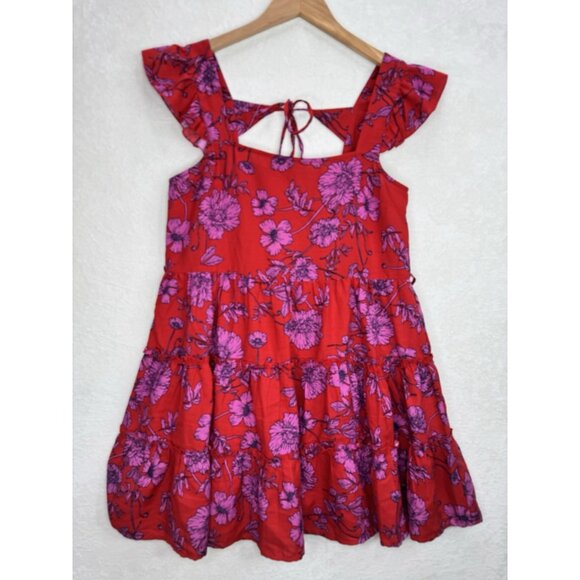 Band of The Free Women's Red Floral Dress Size Medium NWT - Picture 4 of 14